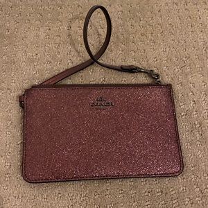 COACH Pink Sparkle Wristlet